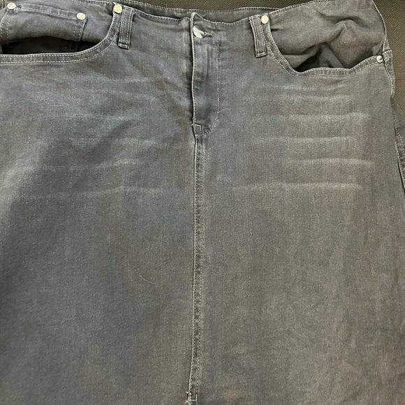 Djerf Avenue Denim Midi Washed Grey Skirt - Large - Picture 7 of 8